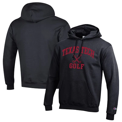 Men's Champion Red Texas Tech Raiders Icon Golf Powerblend Pullover Hoodie