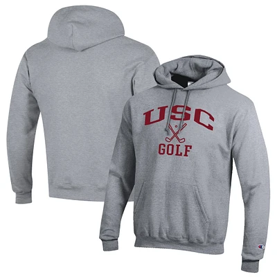 Men's Champion Gray USC Trojans Icon Golf Powerblend Pullover Hoodie