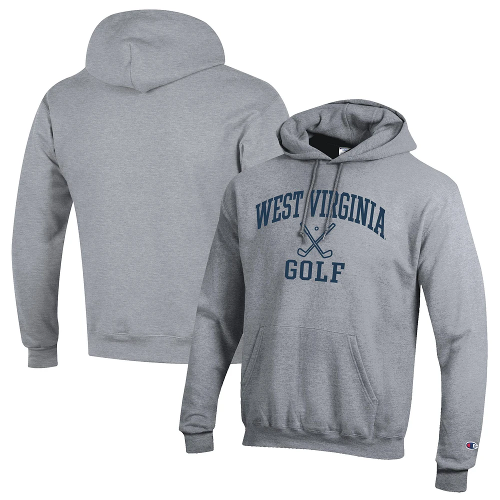 Men's Champion Gray West Virginia Mountaineers Icon Golf Powerblend Pullover Hoodie