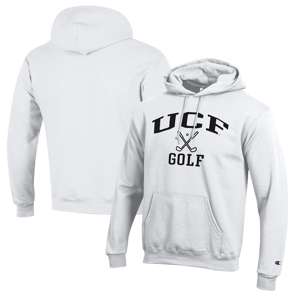 Men's Champion White UCF Knights Icon Golf Powerblend Pullover Hoodie