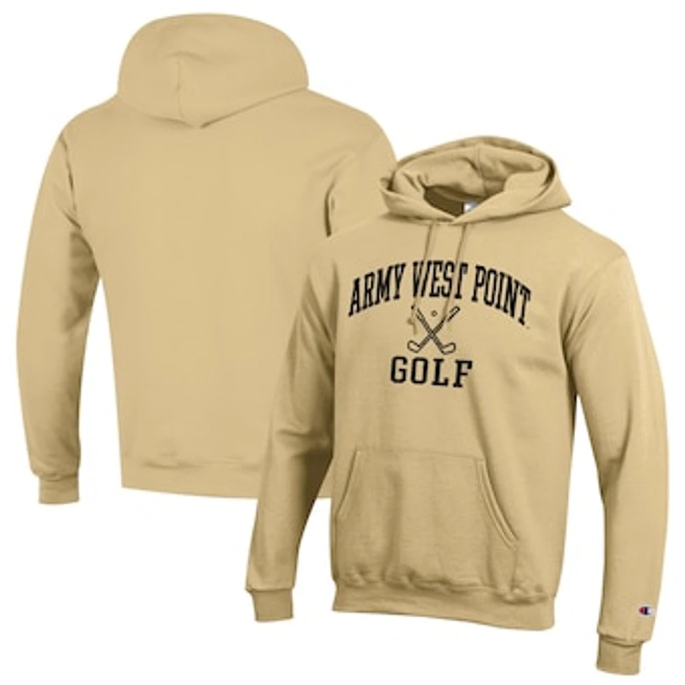 Men's Champion Gold Army Black Knights Icon Golf Powerblend Pullover Hoodie