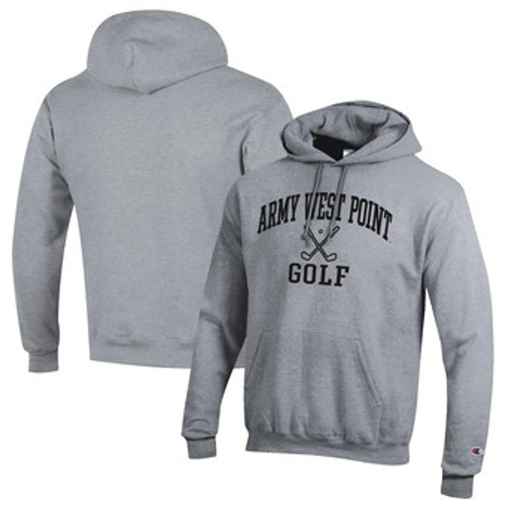 Men's Champion Gray Army Black Knights Icon Golf Powerblend Pullover Hoodie