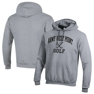 Men's Champion Gray Army Black Knights Icon Golf Powerblend Pullover Hoodie