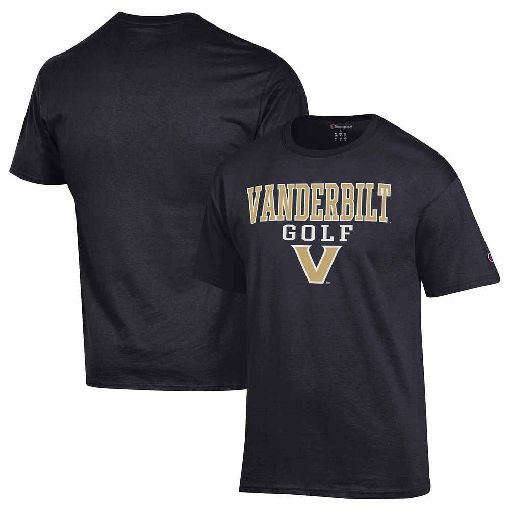 Men's Champion Black Vanderbilt Commodores Short Sleeve T-Shirt