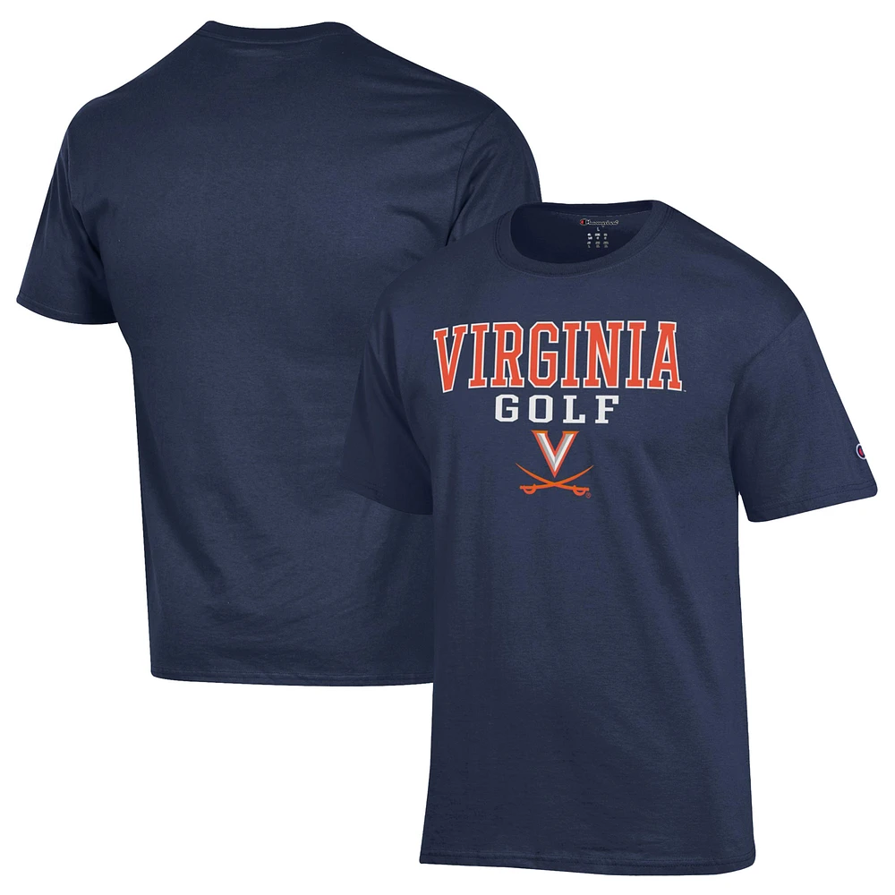 Men's Champion Navy Virginia Cavaliers Short Sleeve T-Shirt
