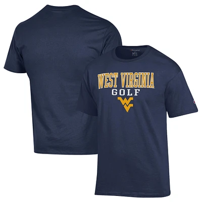 Men's Champion Navy West Virginia Mountaineers Short Sleeve T-Shirt