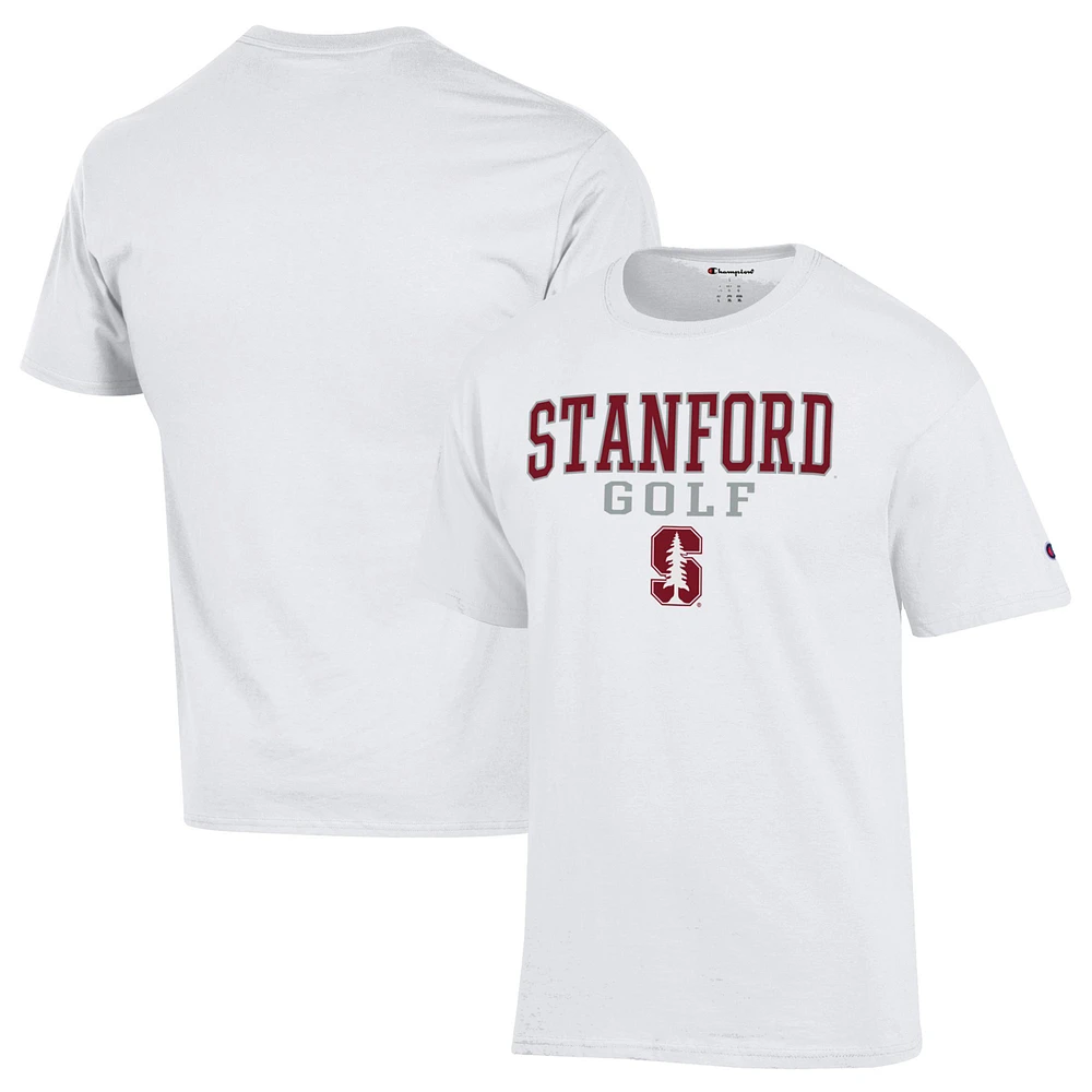 Men's Champion White Stanford Cardinal Short Sleeve T-Shirt