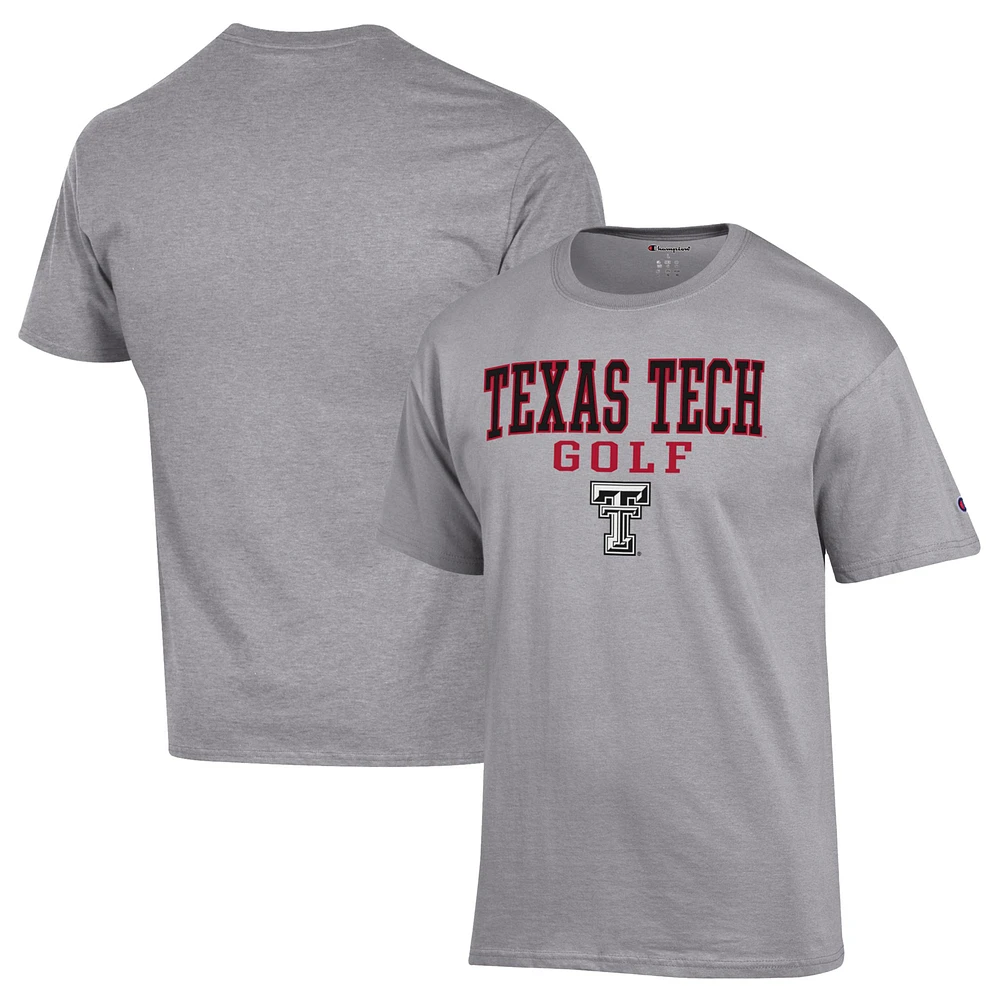Men's Champion Gray Texas Tech Red Raiders Short Sleeve T-Shirt