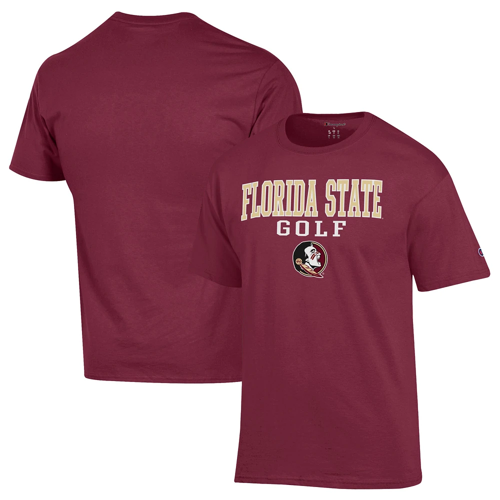 Men's Champion Garnet Florida State Seminoles Short Sleeve T-Shirt