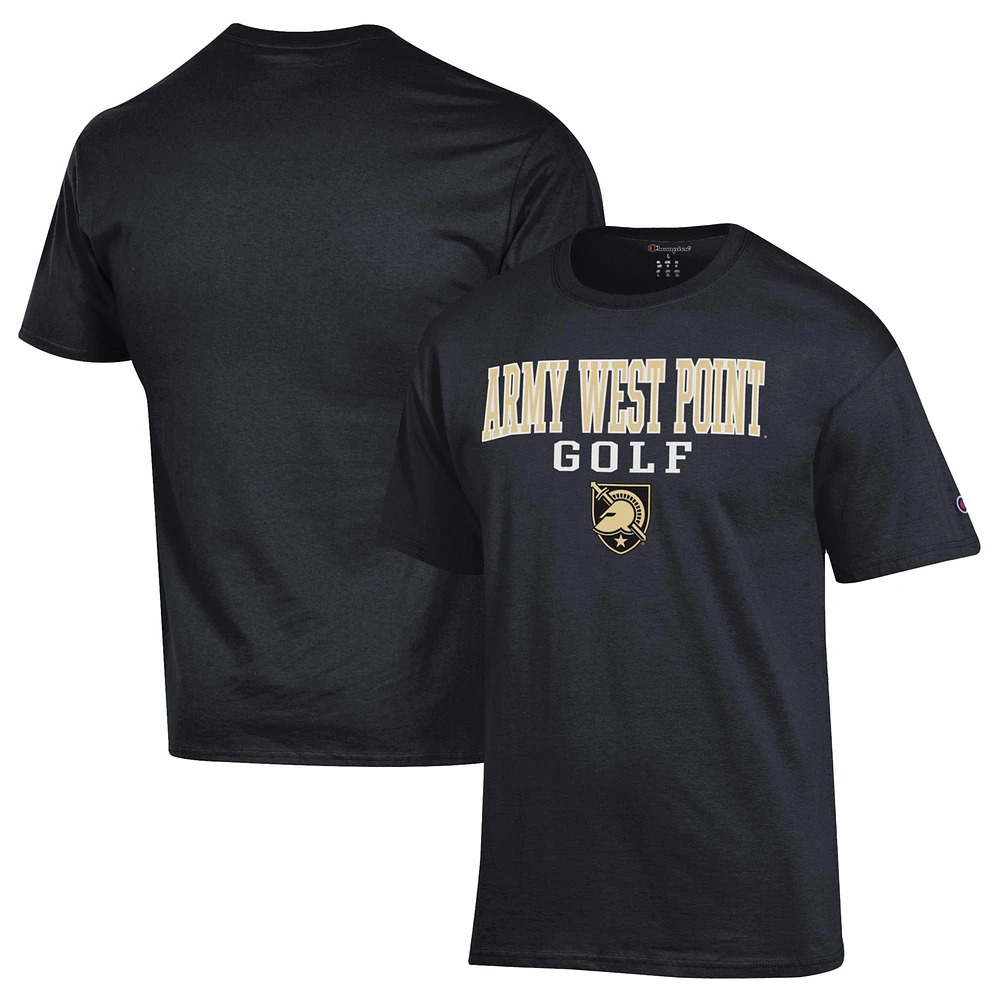 Men's Champion Black Army Knights Short Sleeve T-Shirt