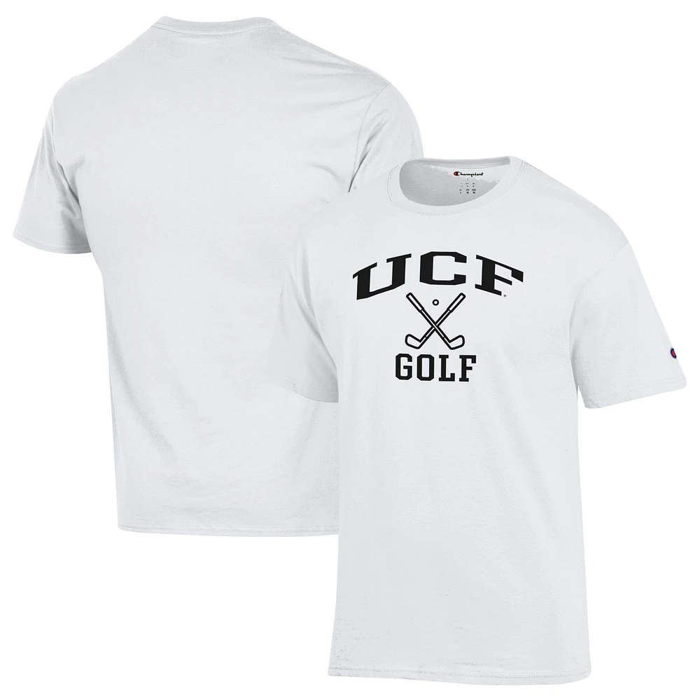Men's Champion White UCF Knights Icon Golf T-Shirt