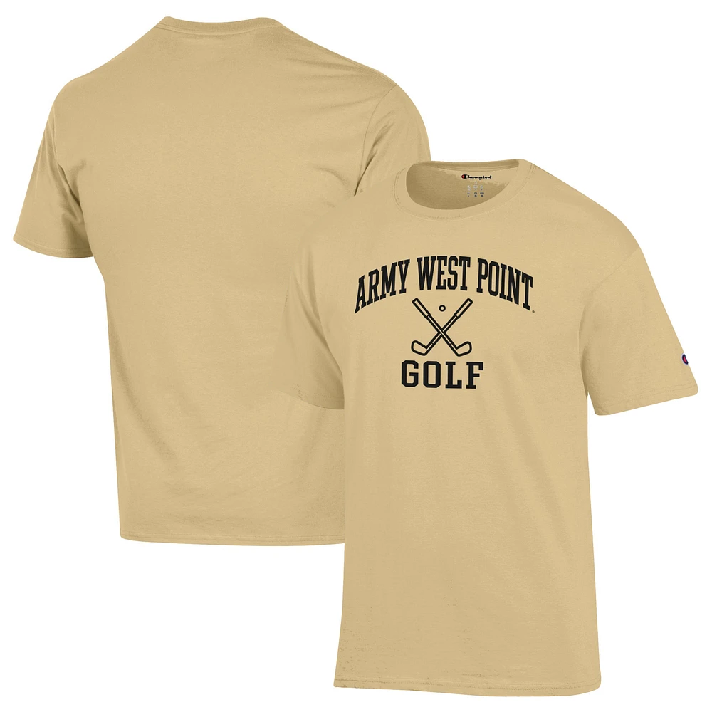 Men's Champion Gold Army Black Knights Icon Golf T-Shirt