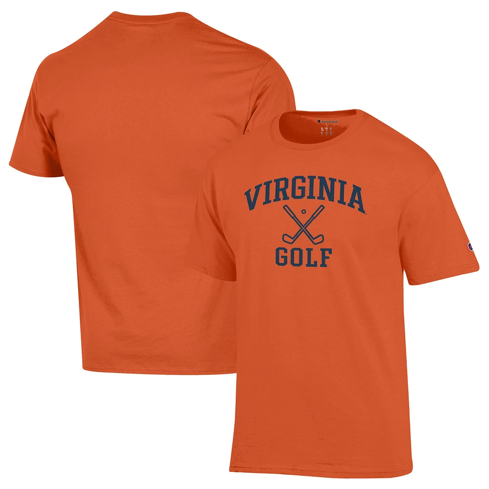 Men's Champion Orange Virginia Cavaliers Icon Golf T-Shirt