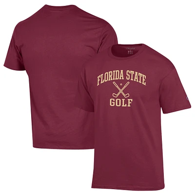 Men's Champion  Garnet Florida State Seminoles Icon Golf T-Shirt