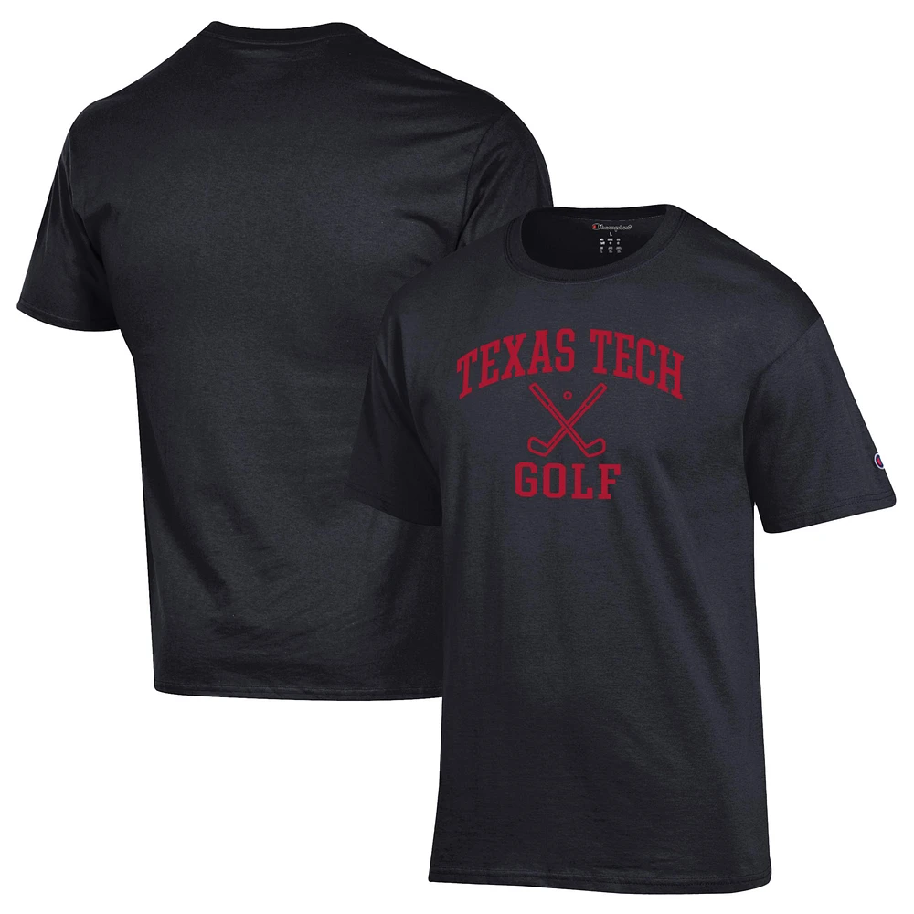 Men's Champion Texas Tech Red Raiders Icon Golf T-Shirt