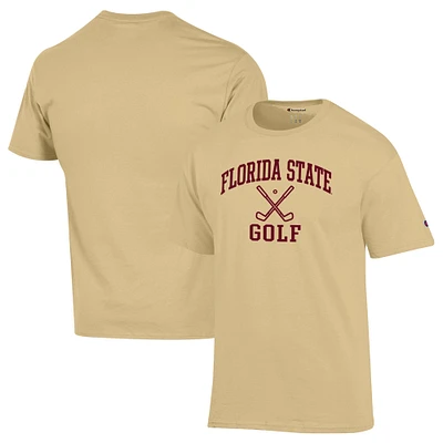 Men's Champion  Gold Florida State Seminoles Icon Golf T-Shirt