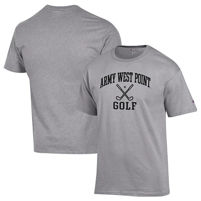 Men's Champion Gray Army Black Knights Icon Golf T-Shirt