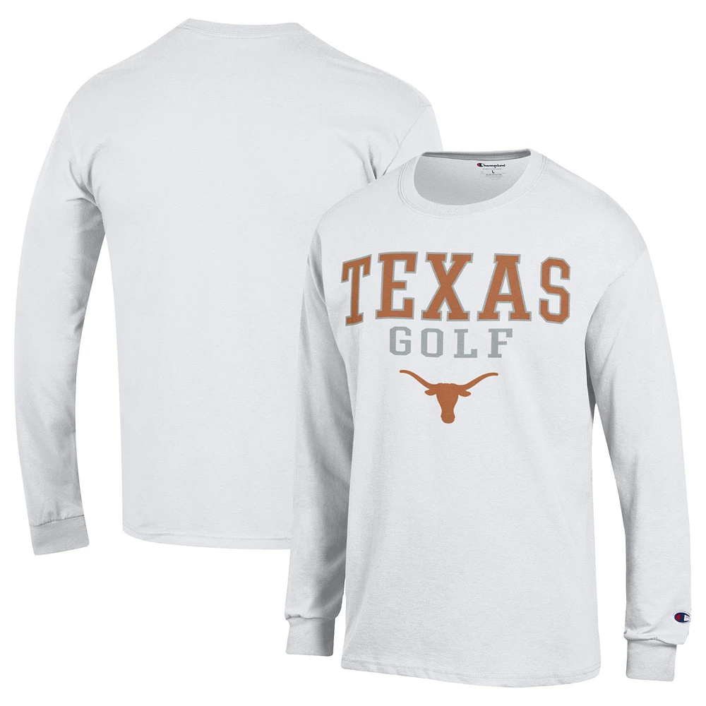 Men's Champion White Texas Longhorns Long Sleeve T-Shirt