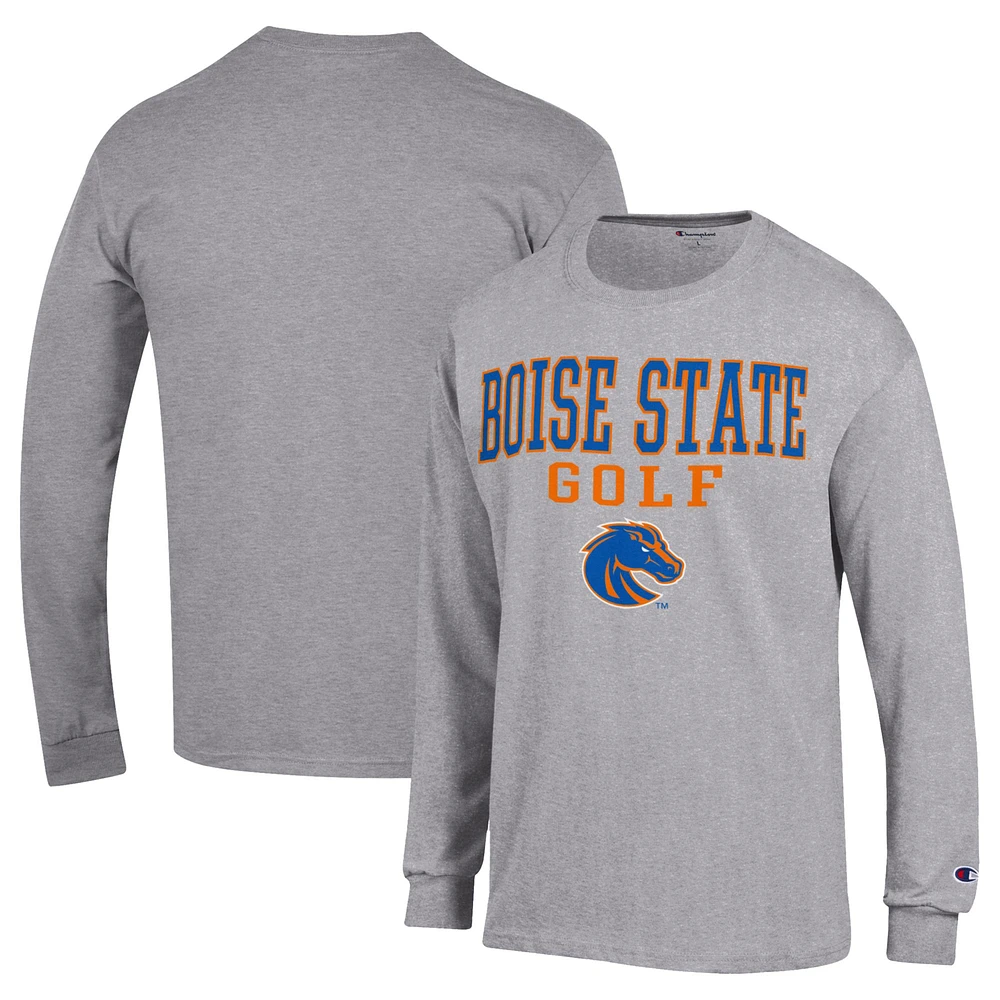 Men's Champion Gray Boise State Broncos Long Sleeve T-Shirt