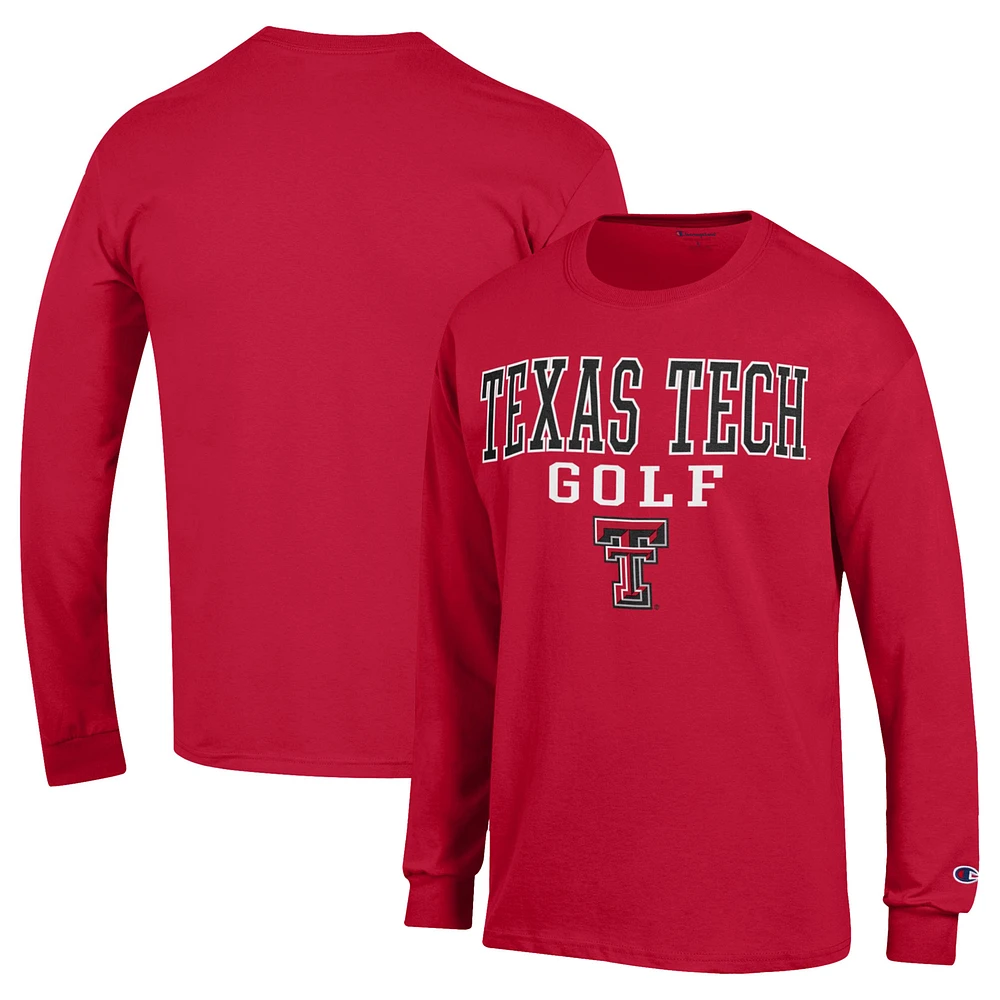Men's Champion Red Texas Tech Raiders Long Sleeve T-Shirt