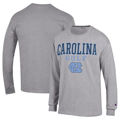Men's Champion Gray North Carolina Tar Heels Long Sleeve T-Shirt