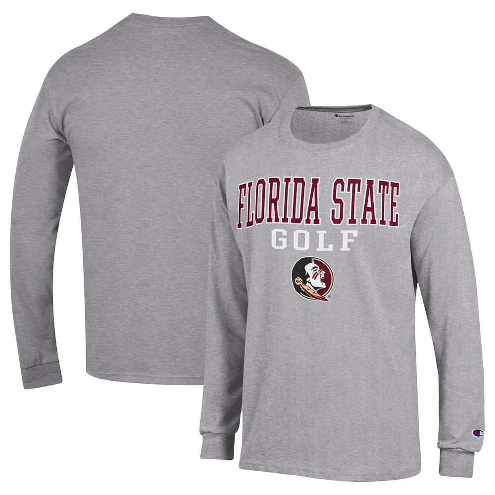 Men's Champion Gray Florida State Seminoles Long Sleeve T-Shirt