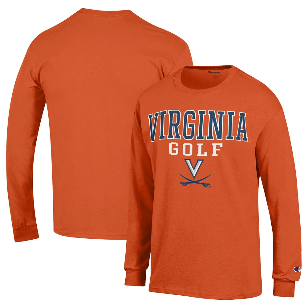 Men's Champion Orange Virginia Cavaliers Long Sleeve T-Shirt