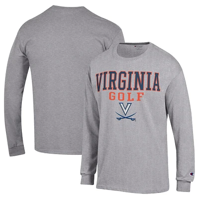 Men's Champion Gray Virginia Cavaliers Long Sleeve T-Shirt