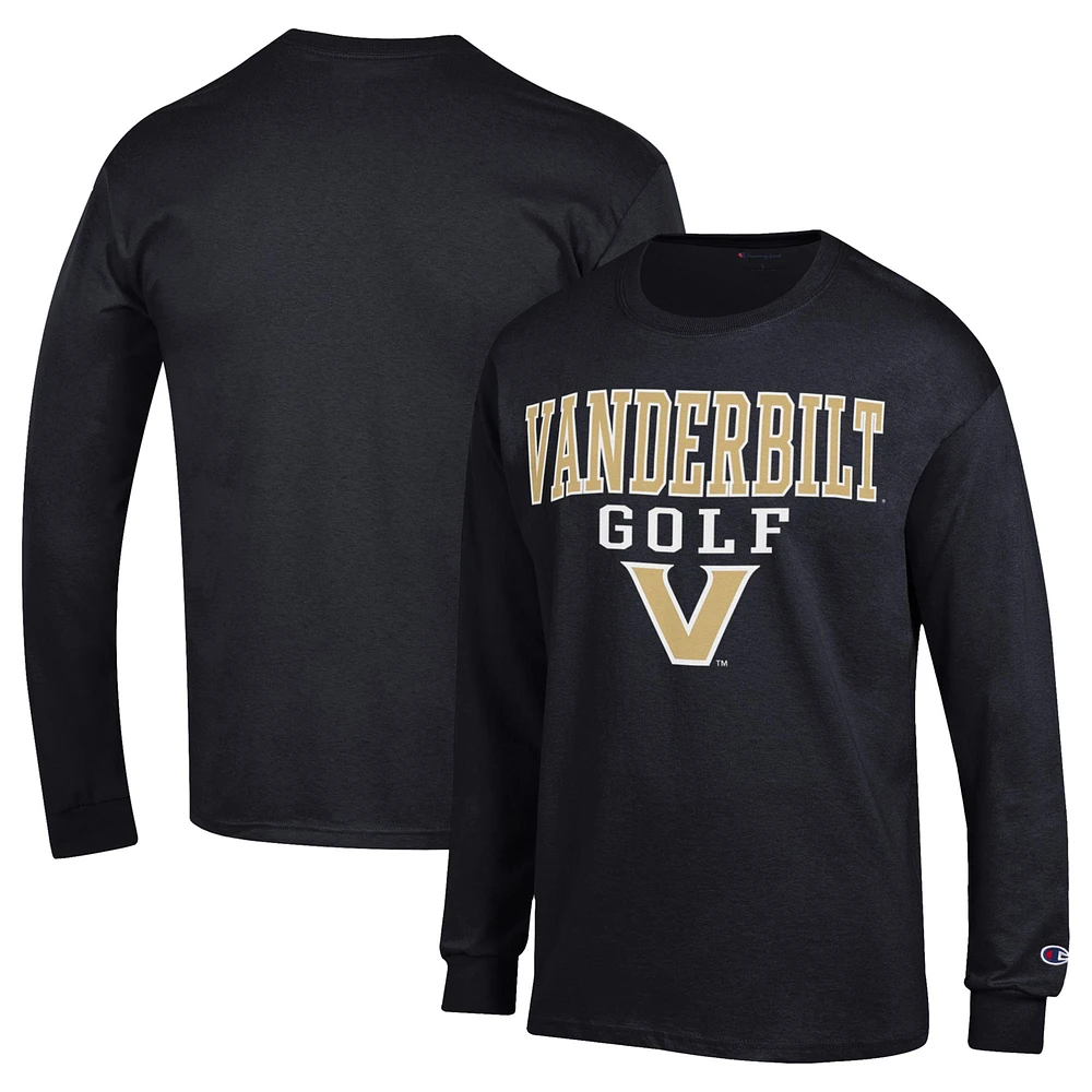 Men's Champion Black Vanderbilt Commodores Long Sleeve T-Shirt