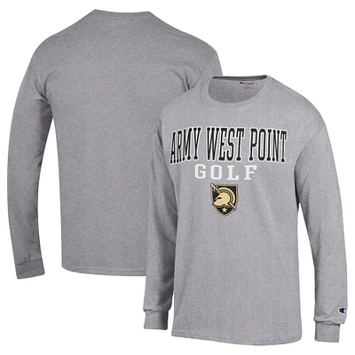 Men's Champion Gray Army Black Knights Long Sleeve T-Shirt