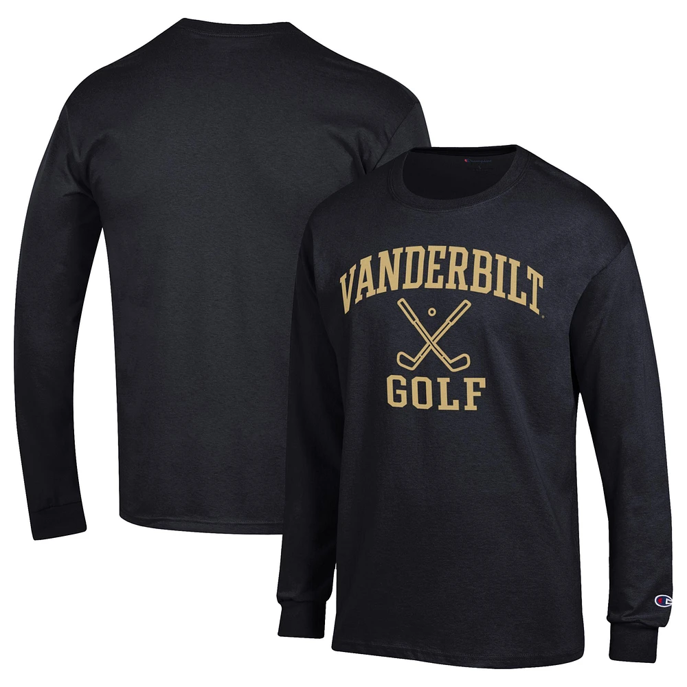 Men's Champion Black Vanderbilt Commodores Long Sleeve T-Shirt