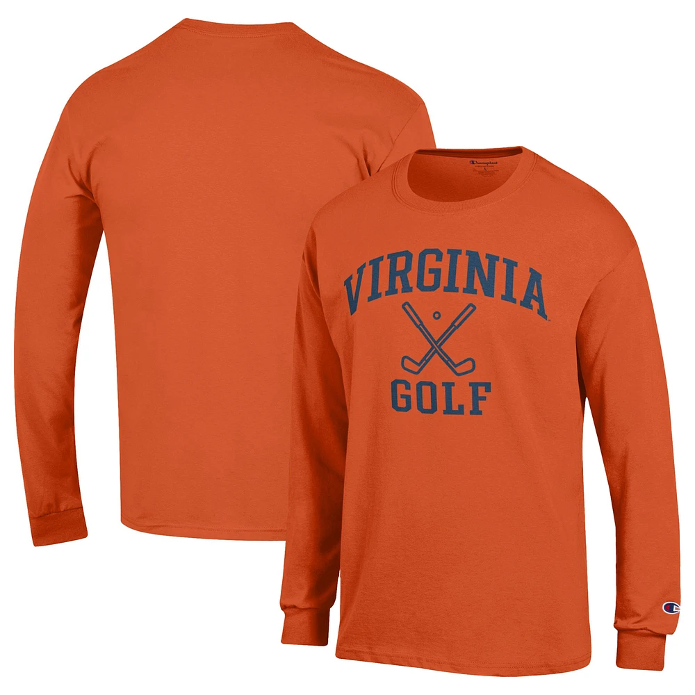 Men's Champion Orange Virginia Cavaliers Long Sleeve T-Shirt