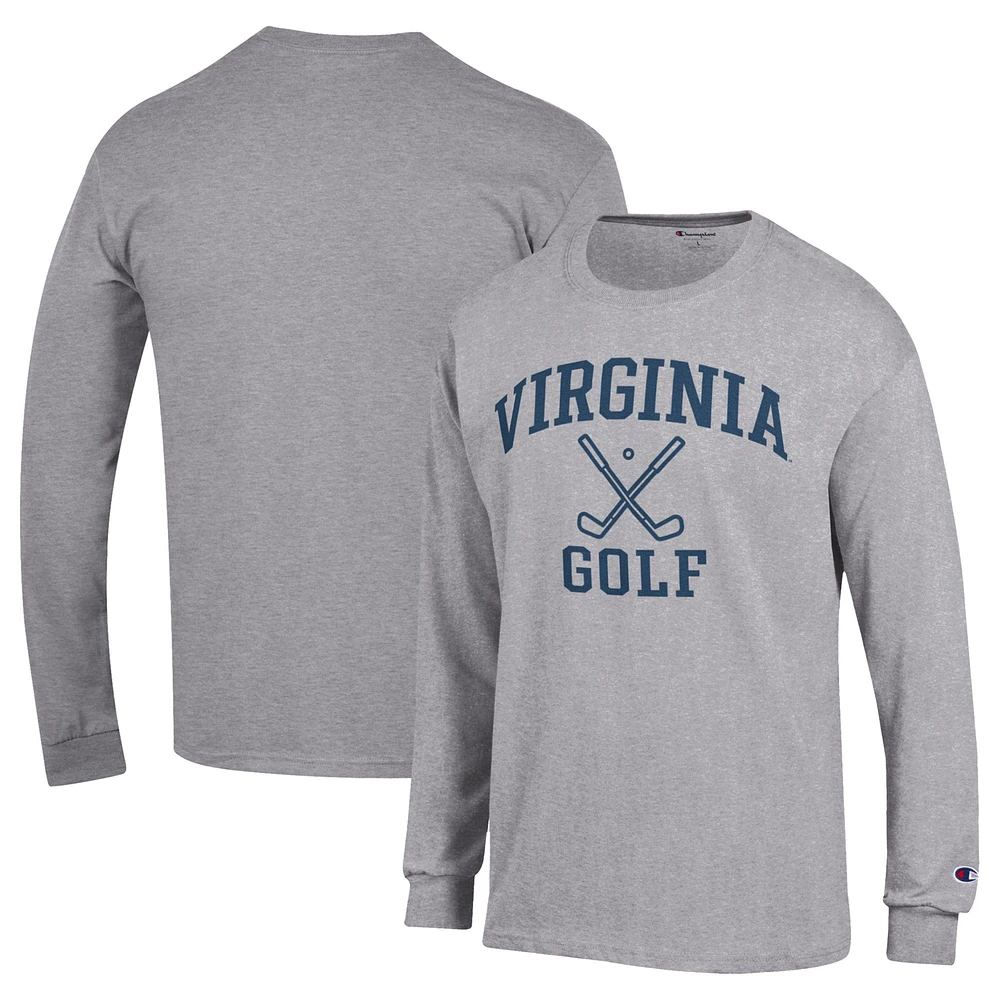 Men's Champion Gray Virginia Cavaliers Long Sleeve T-Shirt
