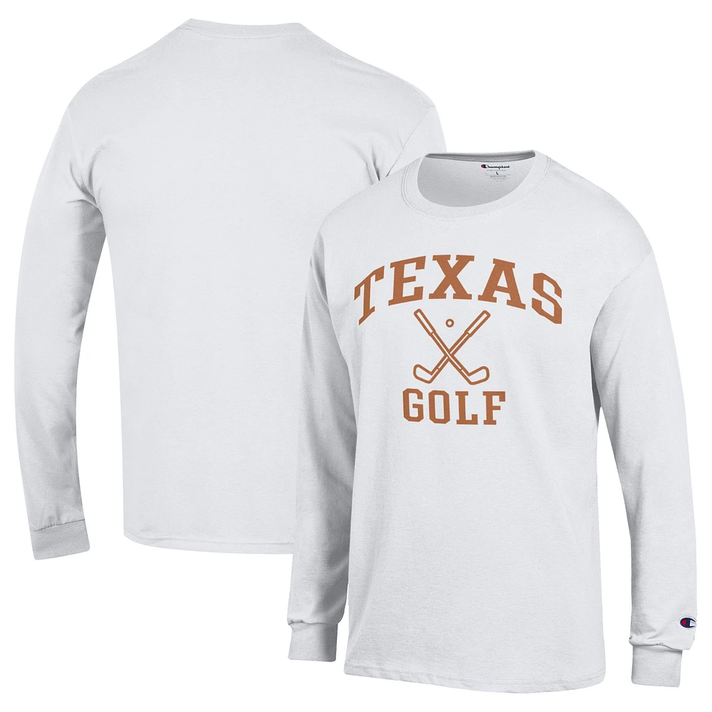 Men's Champion White Texas Longhorns Long Sleeve T-Shirt