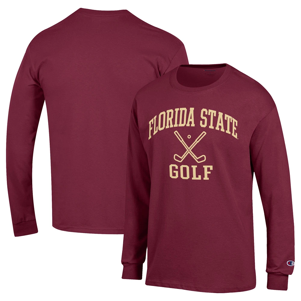 Men's Champion Garnet Florida State Seminoles Long Sleeve T-Shirt