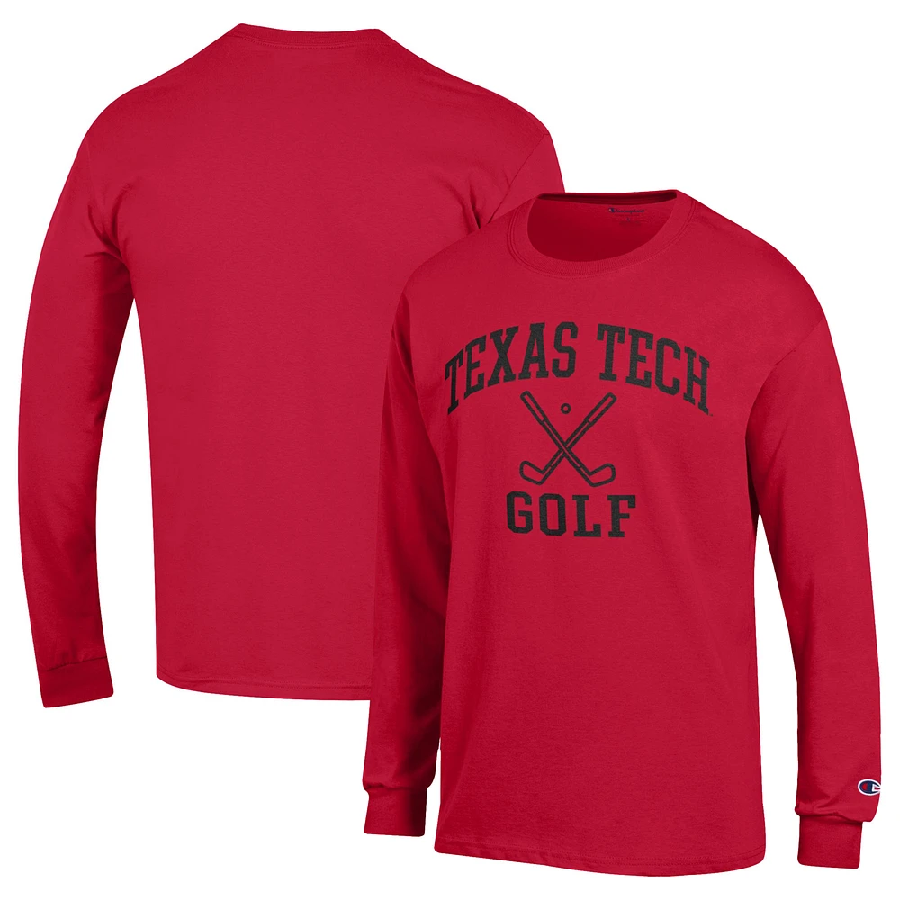 Men's Champion Red Texas Tech Raiders Long Sleeve T-Shirt