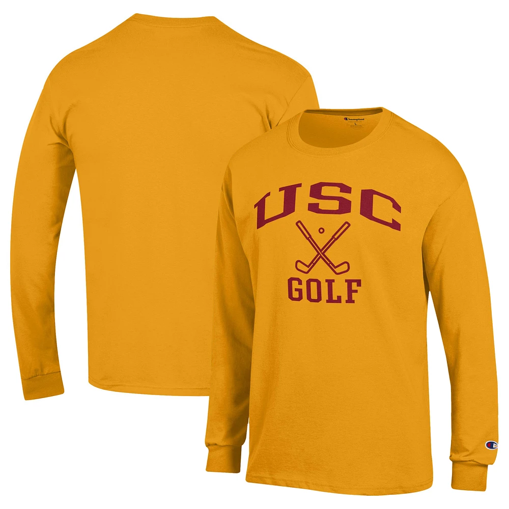 Men's Champion Gold USC Trojans Long Sleeve T-Shirt