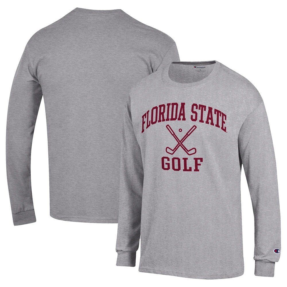 Men's Champion Gray Florida State Seminoles Long Sleeve T-Shirt