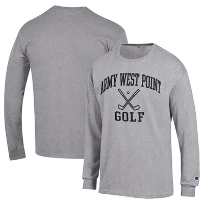 Men's Champion Gray Army Black Knights Long Sleeve T-Shirt
