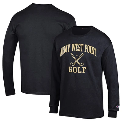 Men's Champion  Black Army Knights Long Sleeve T-Shirt
