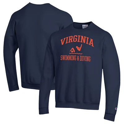 Men's Champion Navy Virginia Cavaliers Powerblend Crewneck Sweatshirt