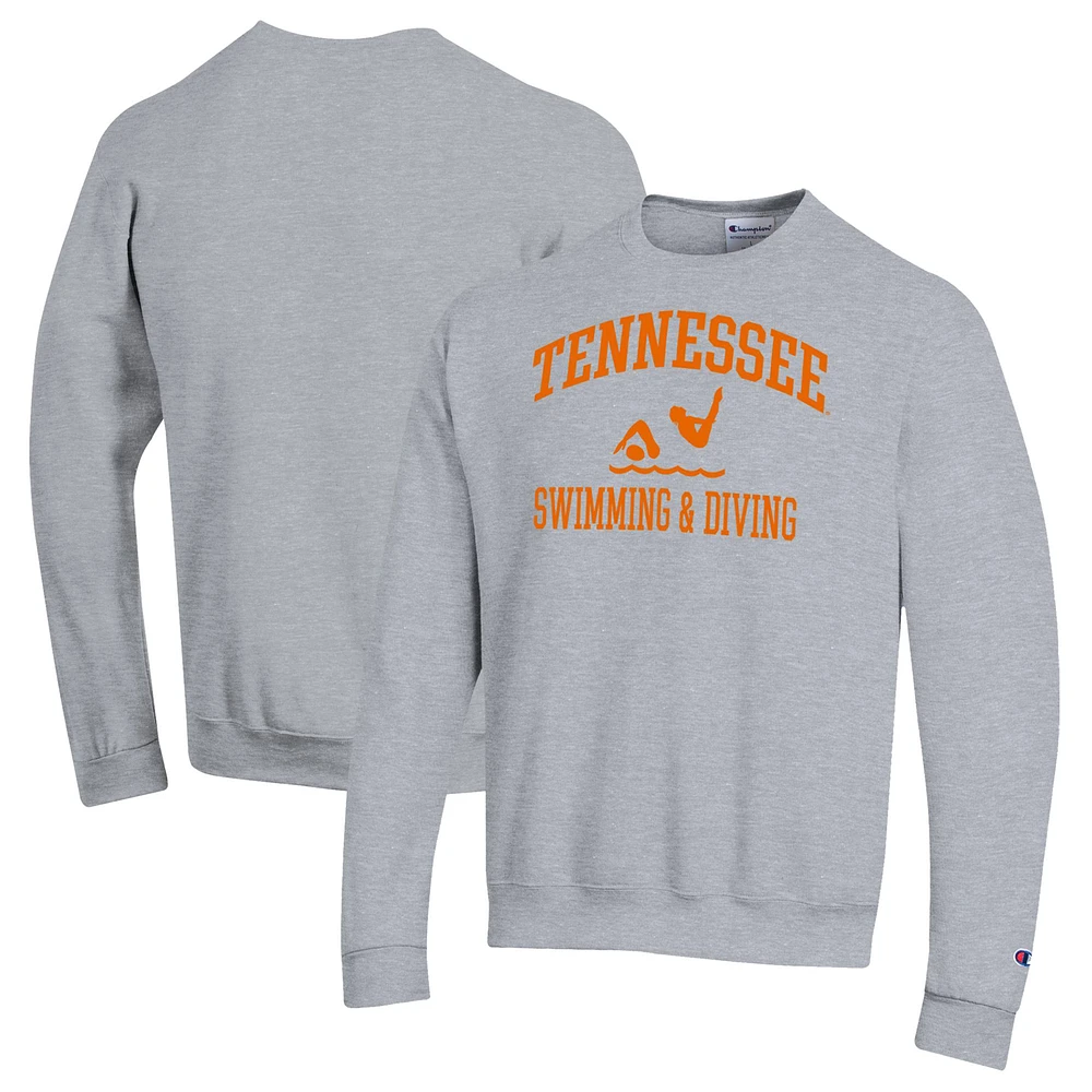 Men's Champion Gray Tennessee Volunteers Powerblend Crewneck Sweatshirt