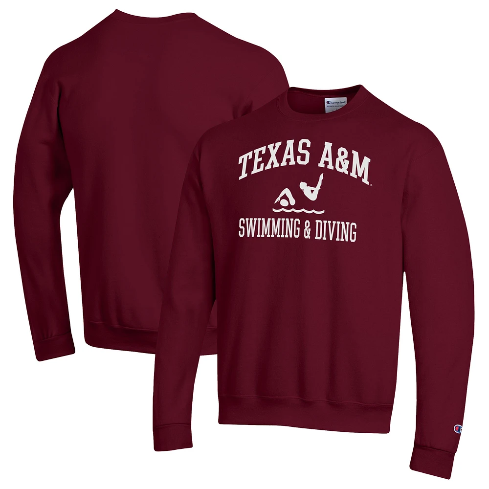 Men's Champion Maroon Texas A&M Aggies Powerblend Crewneck Sweatshirt