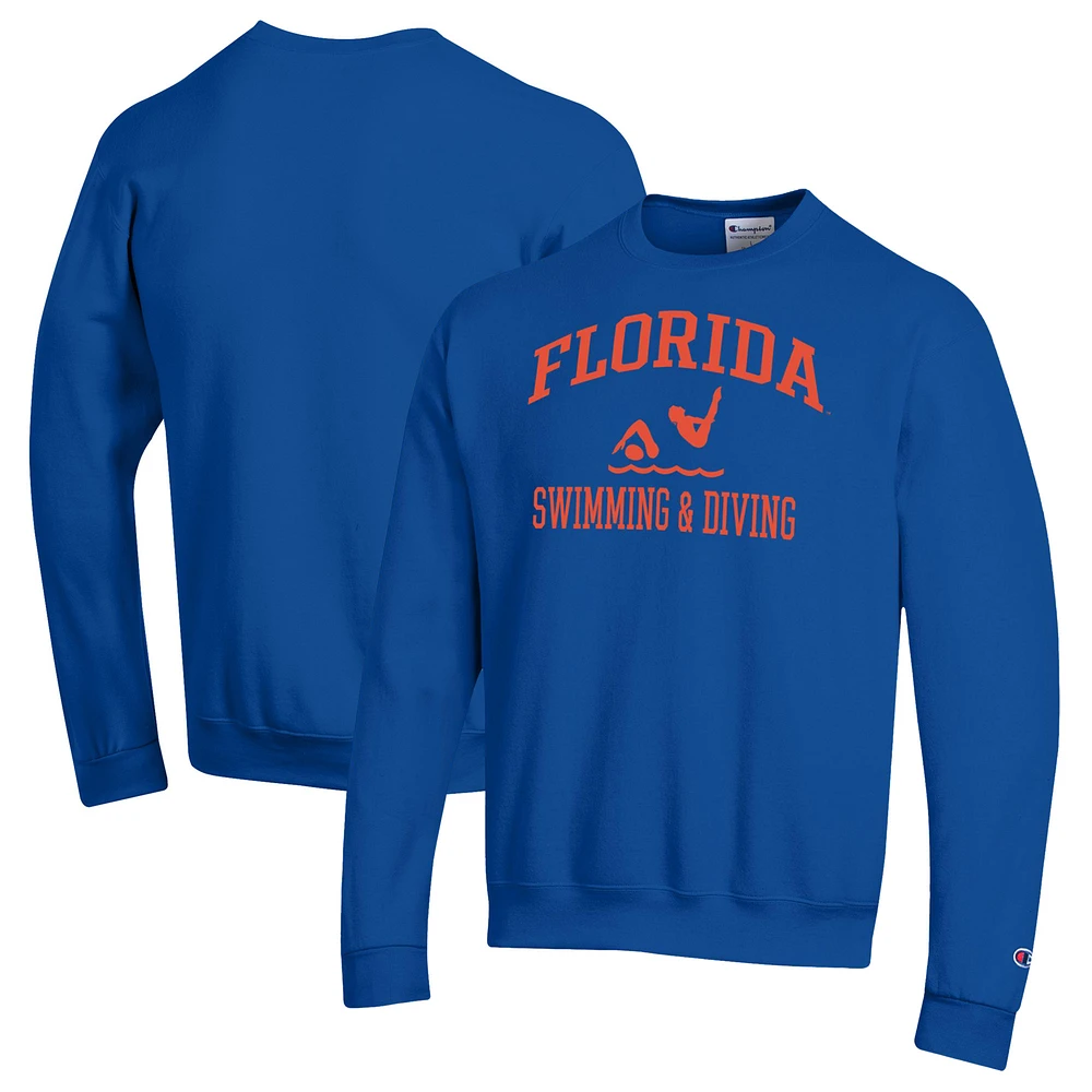 Men's Champion Royal Florida Gators Powerblend Crewneck Sweatshirt