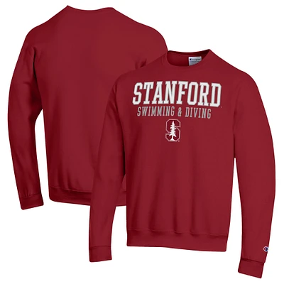 Men's Champion Cardinal Stanford Powerblend Crewneck Sweatshirt
