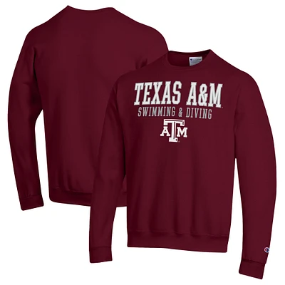Men's Champion Maroon Texas A&M Aggies Powerblend Crewneck Sweatshirt