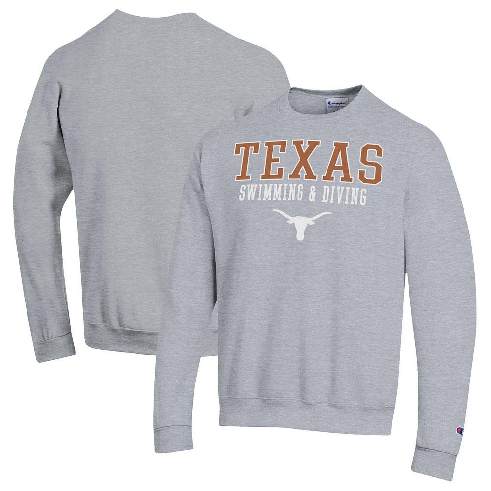 Men's Champion Gray Texas Longhorns Powerblend Crewneck Sweatshirt