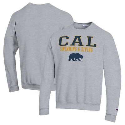 Men's Champion Gray Cal Bears Powerblend Crewneck Sweatshirt