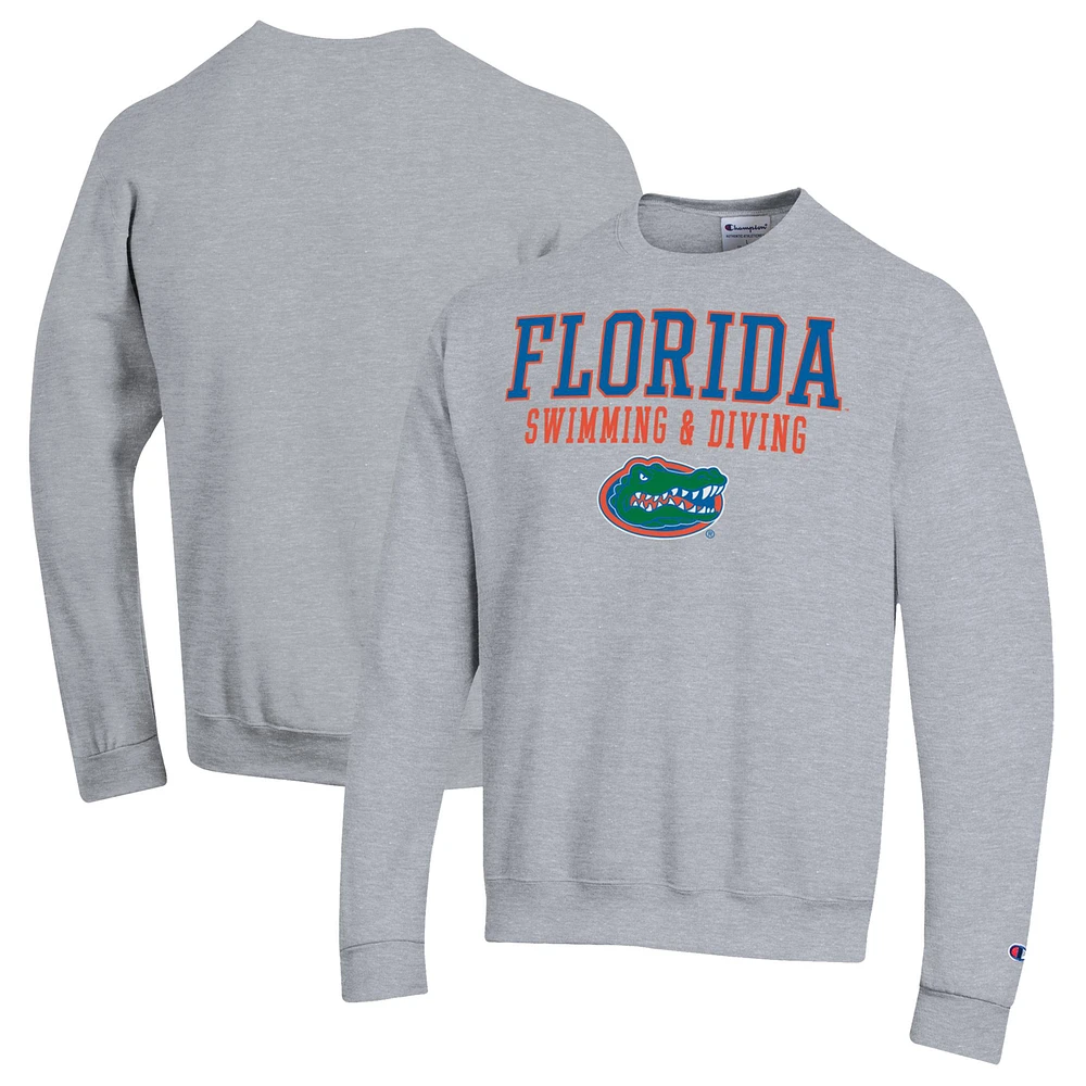 Men's Champion Gray Florida Gators Powerblend Crewneck Sweatshirt