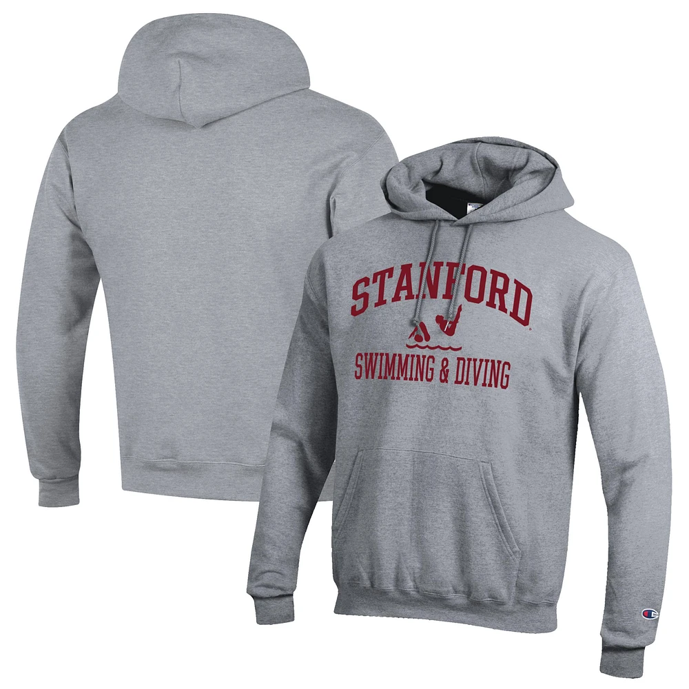 Men's Champion Stanford Cardinal Swim & Dive Icon Powerblend Pullover Hoodie
